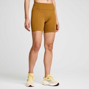 Pantaloncini Saucony Fortify 6" Donna Marroni | ITALIA-DAYC