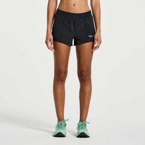 Pantaloncini Saucony Outpace 2.5" Split Donna Nere | ROMA-SOKR