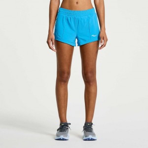 Pantaloncini Saucony Outpace 3" Donna Blu | ROMA-OWKS