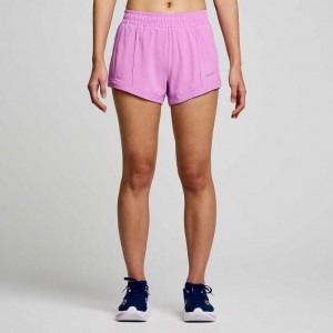 Pantaloncini Saucony Outpace 3" Donna Viola | ROMA-QEXS