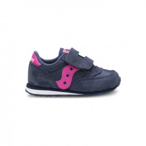 Sneakers Saucony Jazz Hook & Loop Bambini Grandi Blu Marino | ROMA-QVPM