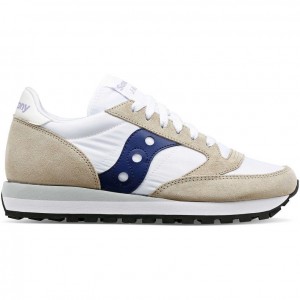 Sneakers Saucony Jazz Original Donna Bianche Beige Blu Marino | ROMA-PKCE