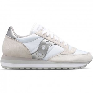 Sneakers Saucony Jazz Triple Donna Bianche Argento | ROMA-ZXKM