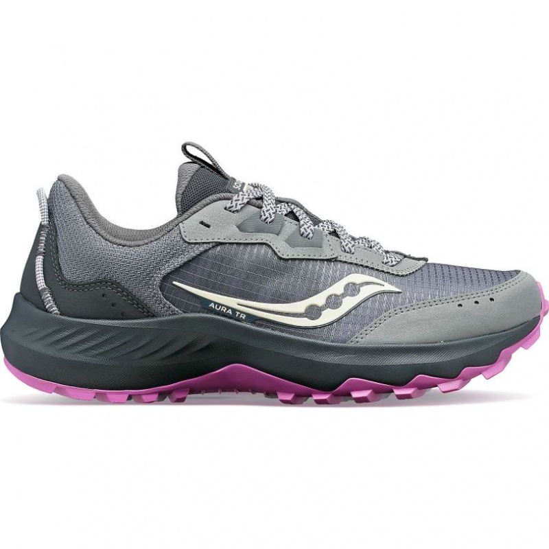 Scarpe Running Saucony Aura TR Wide Donna Grigie | ITALIA-UNYB