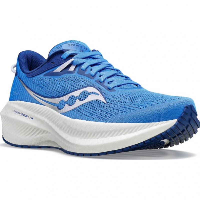 Scarpe Running Saucony Triumph 21 Wide Donna Blu | ROMA-TAKR