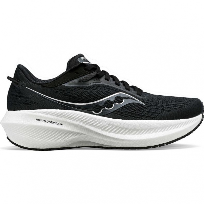 Scarpe Running Saucony Triumph 21 Wide Uomo Nere Bianche | ROMA-OJRD