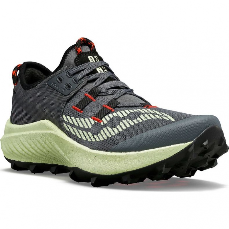 Scarpe Trail Running Saucony Endorphin Rift Uomo Grigie Menta | ROMA-BNIT