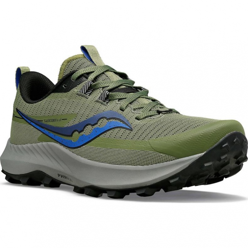 Scarpe Trail Running Saucony Peregrine 13 Uomo Verde Oliva | ITALIA-ZGLX