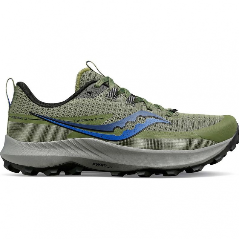 Scarpe Trail Running Saucony Peregrine 13 Uomo Verde Oliva | ITALIA-ZGLX