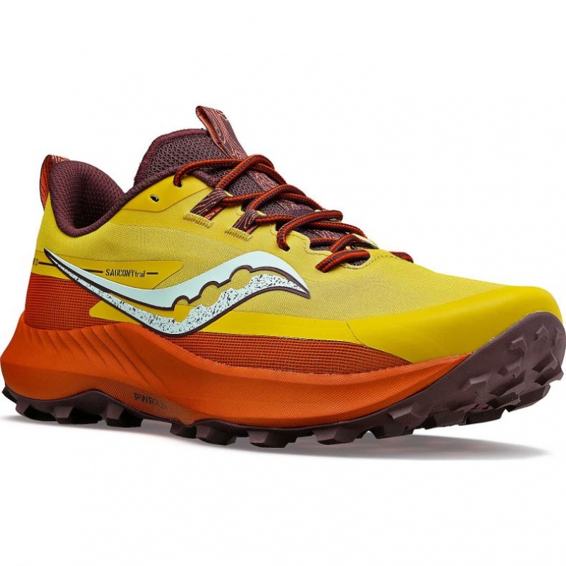 Scarpe Trail Running Saucony Peregrine 13 Uomo Gialle Arancioni | ROMA-MPIQ