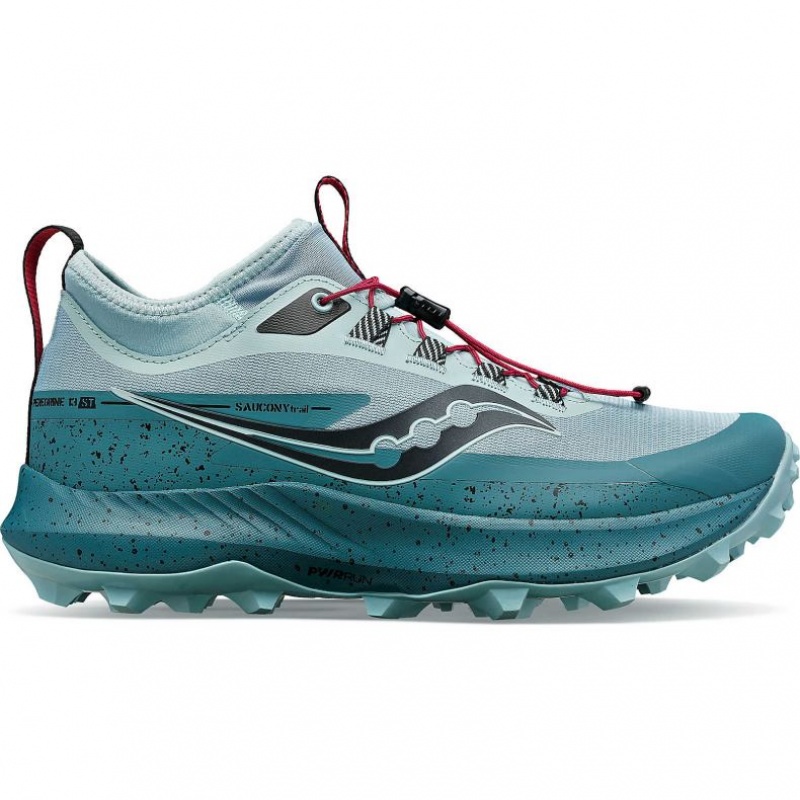 Scarpe Trail Running Saucony Peregrine 13 ST Donna Verde Acqua | ROMA-NLAG