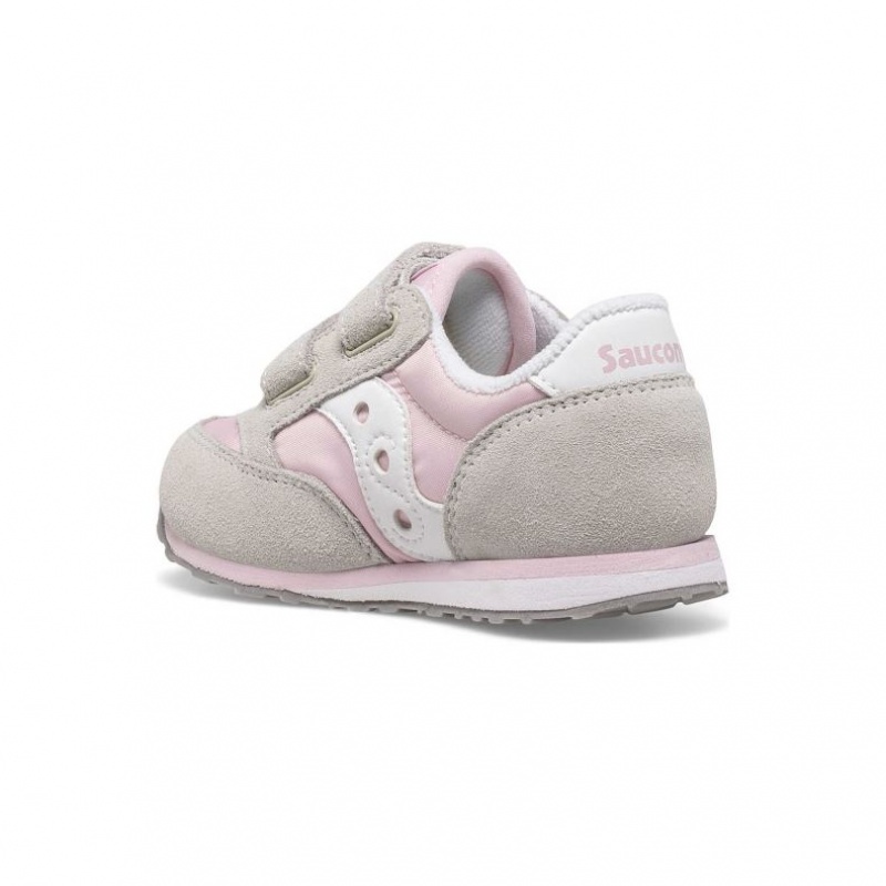 Sneakers Saucony Baby Jazz Hook & Loop Bambini Piccoli Grigie Rosa | ITALIA-RAJE