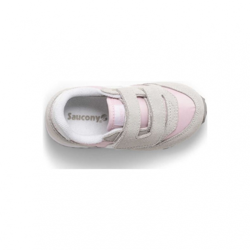 Sneakers Saucony Baby Jazz Hook & Loop Bambini Piccoli Grigie Rosa | ITALIA-RAJE