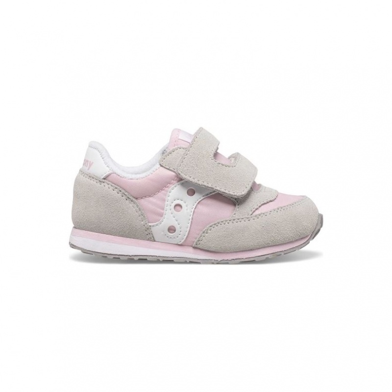 Sneakers Saucony Baby Jazz Hook & Loop Bambini Piccoli Grigie Rosa | ITALIA-RAJE