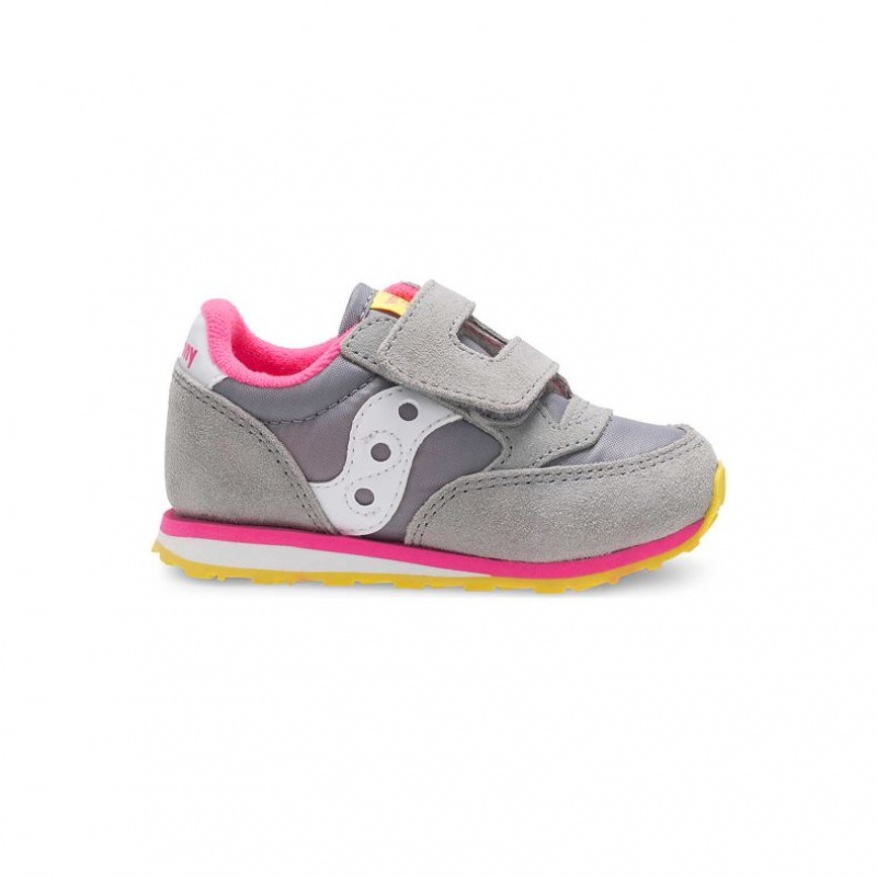 Sneakers Saucony Baby Jazz Hook & Loop Bambini Piccoli Grigie | ROMA-ATXR