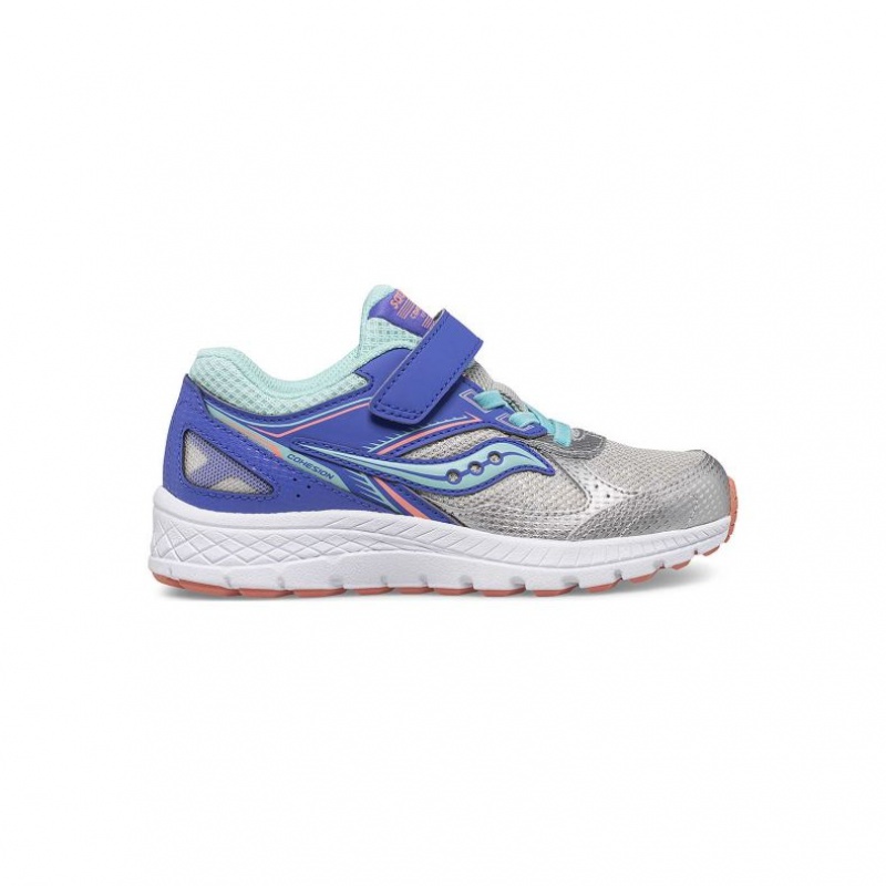 Sneakers Saucony Cohesion 14 A/C Bambini Grandi Argento | ITALIA-KQBP