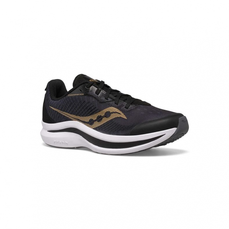 Sneakers Saucony Endorphin KDZ Bambini Grandi Nere Oro | ITALIA-BDRN