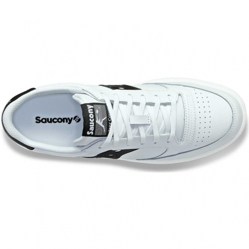 Sneakers Saucony Jazz Court PU Uomo Bianche Nere | ITALIA-JOQH