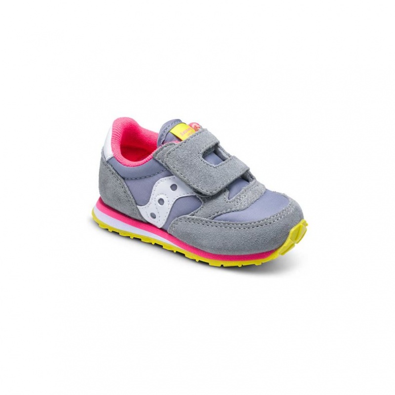 Sneakers Saucony Jazz Hook & Loop Bambini Grandi Grigie | ROMA-SKDX