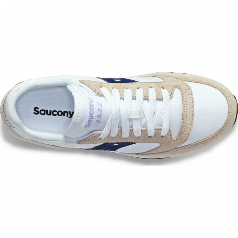 Sneakers Saucony Jazz Original Donna Bianche Beige Blu Marino | ROMA-PKCE