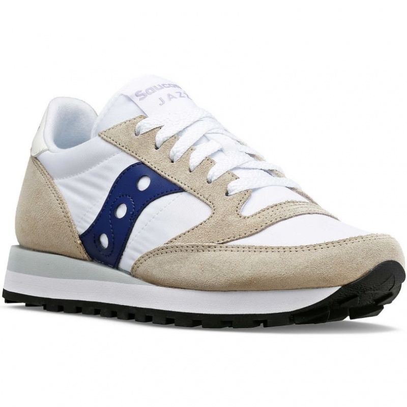 Sneakers Saucony Jazz Original Donna Bianche Beige Blu Marino | ROMA-PKCE