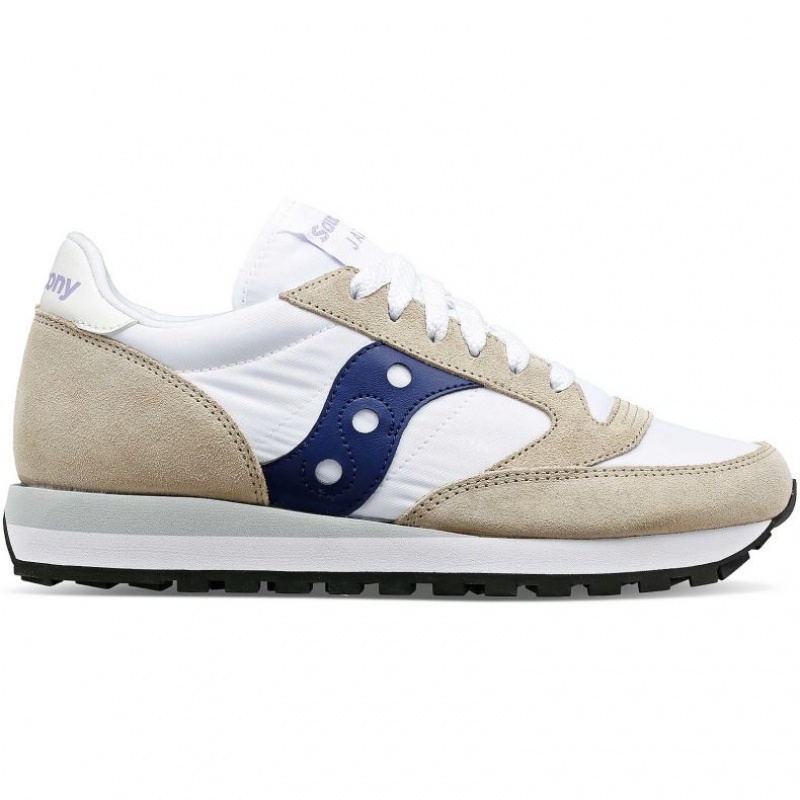 Sneakers Saucony Jazz Original Donna Bianche Beige Blu Marino | ROMA-PKCE