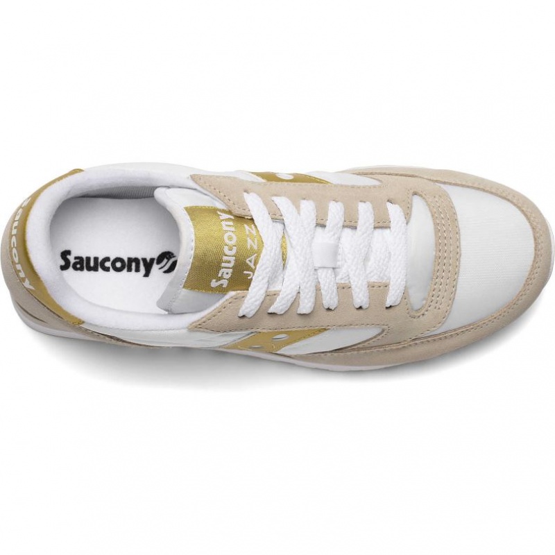 Sneakers Saucony Jazz Original Donna Bianche Beige Oro | ITALIA-HPBR