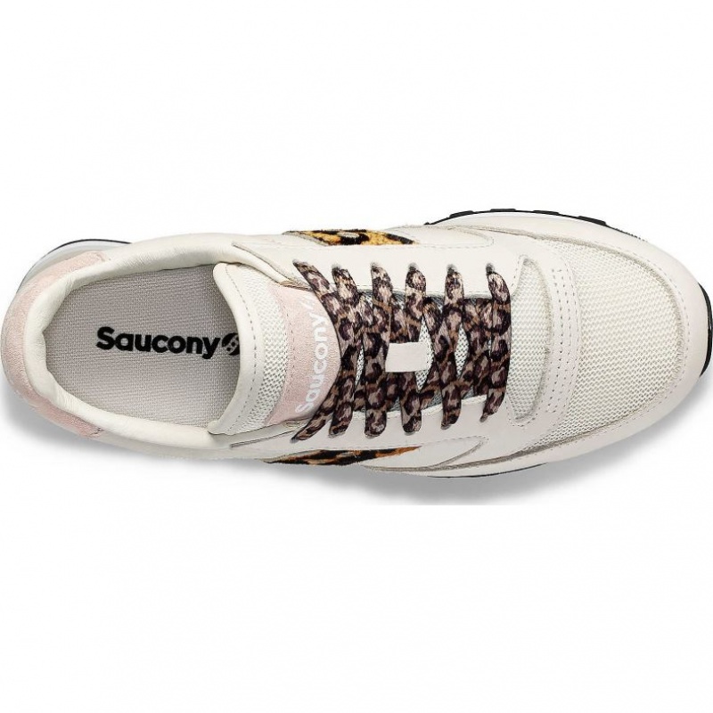 Sneakers Saucony Jazz Triple Donna Bianche Leopardate | ROMA-JDOQ