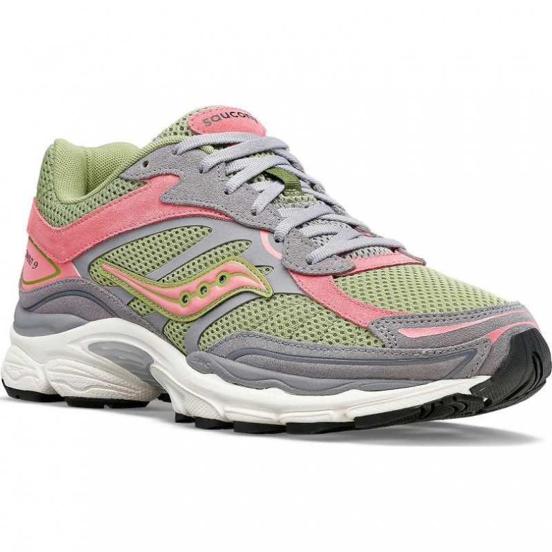 Sneakers Saucony ProGrid Omni 9 Premium Donna Grigie Verdi Rosa | ITALIA-PMJY