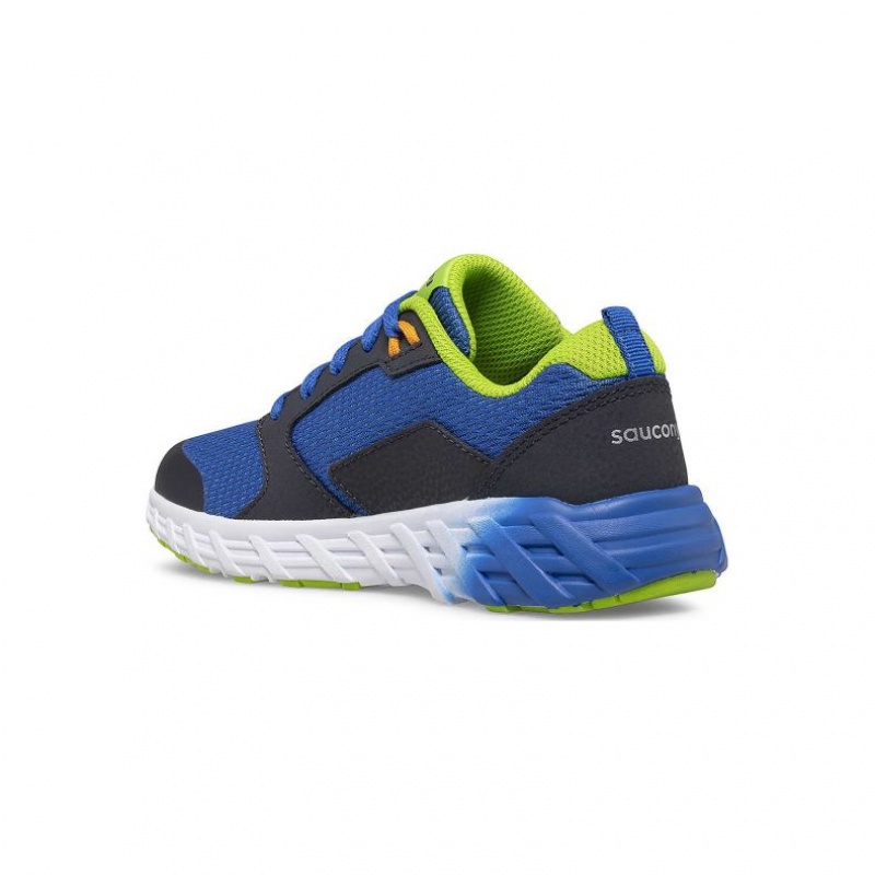 Sneakers Saucony Wind 2.0 Lace Bambini Grandi Blu Verdi | ROMA-DBOU